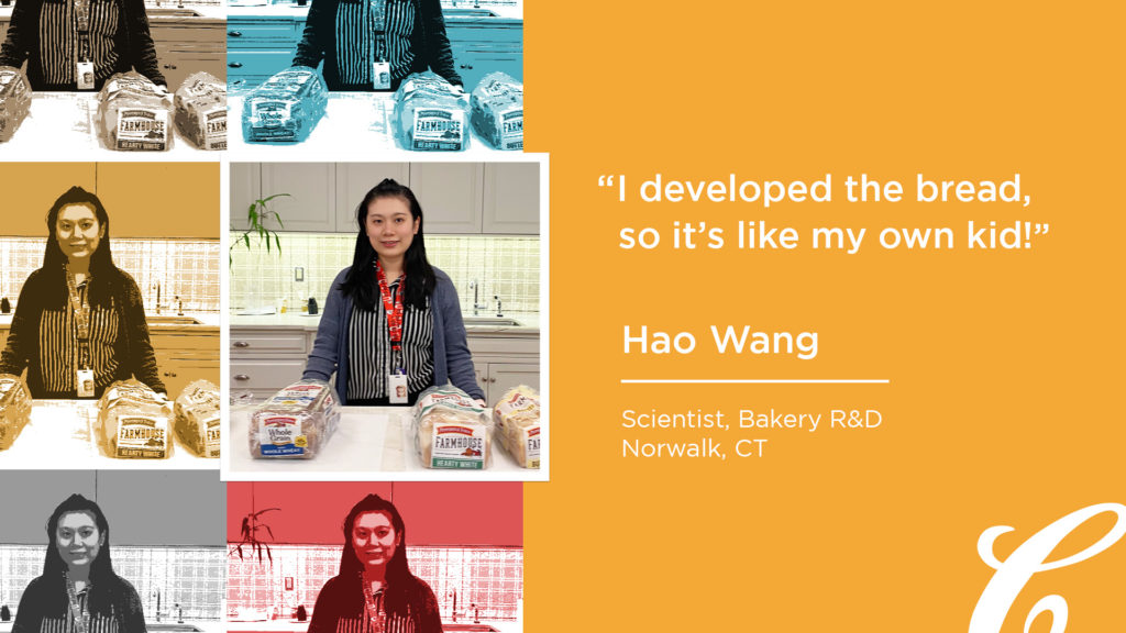 hao wang with bread and quote